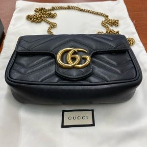 GUCCI GG MARMONT SUPER MINI BAG CROSSBODY MADE IN ITALY